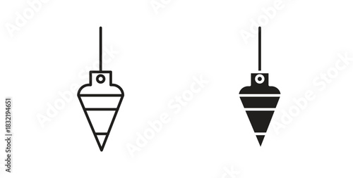 Plumb bob icon vector design. icon doodle hand drawn.