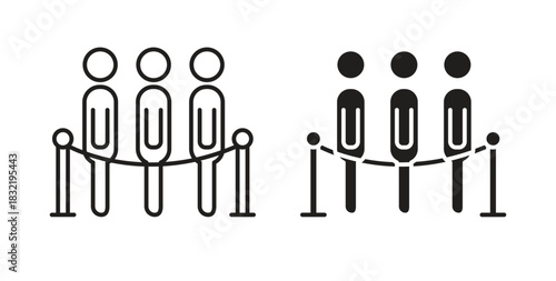 Queue icon vector design. icon doodle hand drawn.