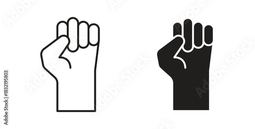 Rebellion icon vector design. icon doodle hand drawn.