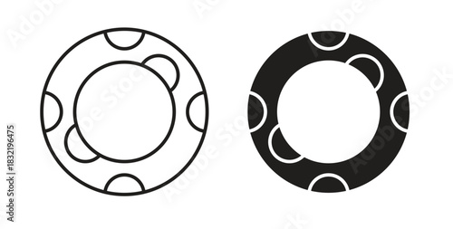 Rubber ring icon vector design. icon doodle hand drawn.