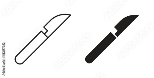 Scalpel icon vector design. icon doodle hand drawn.
