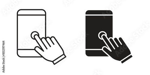 Self service icon vector design. icon doodle hand drawn.