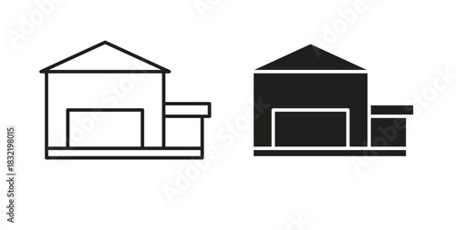 Showroom icon vector design. icon doodle hand drawn.