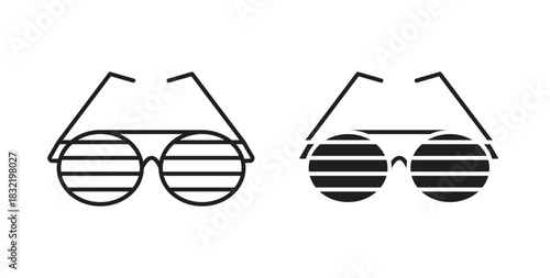Shutter sunglasses icon vector design. icon doodle hand drawn.