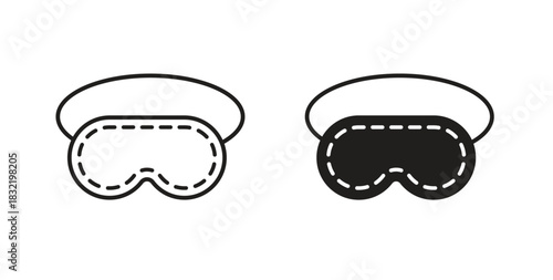 Sleeping mask icon vector design. icon doodle hand drawn.