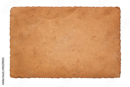 Back of an old photo isolated white, including clipping path