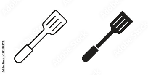 Spatula icon vector design. icon doodle hand drawn.