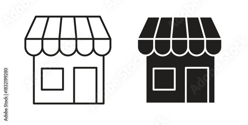 Store icon vector design. icon doodle hand drawn.