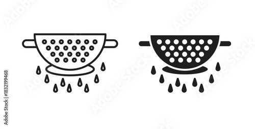 Strainer icon vector design. icon doodle hand drawn.