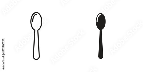 Tablespoon icon vector design. icon doodle hand drawn.