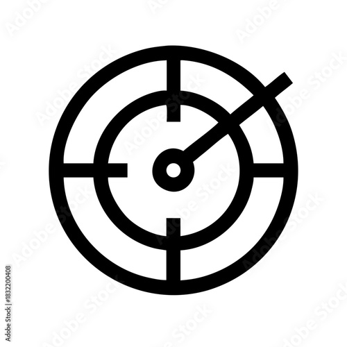 RADAR DETECTION SCANNING SENSOR SIGNAL AVIATION NAVIGATION ICON SET