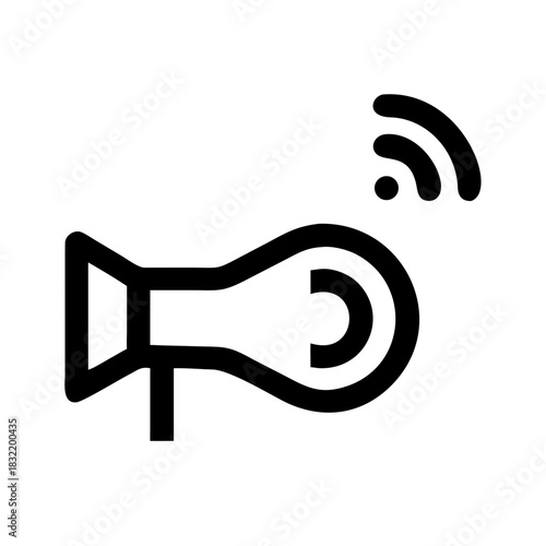 SMART HORN VEHICLE AUTOMOTIVE SAFETY ALERT IOT ICON SET