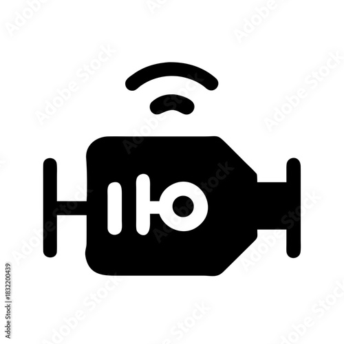 SMART ENGINE AI IOT AUTOMOTIVE PERFORMANCE EFFICIENCY ICON SET