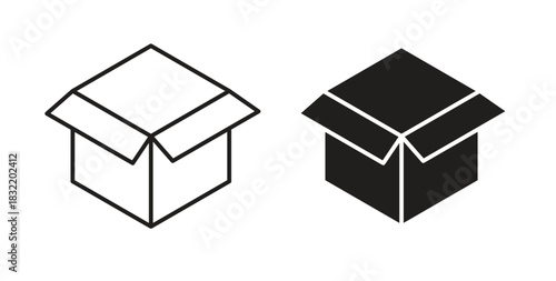 Unpacking icon vector design. icon doodle hand drawn.