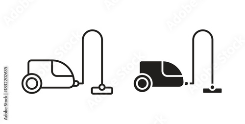 Vacuum cleaner icon vector design. icon doodle hand drawn.