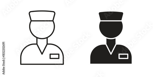 Valet icon vector design. icon doodle hand drawn.