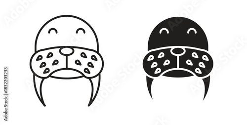 Walrus icon vector design. icon doodle hand drawn.