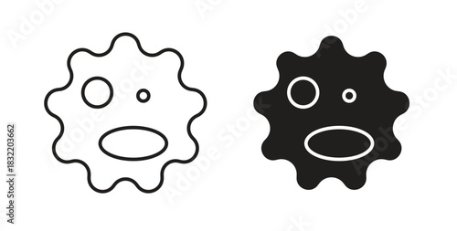 White blood cell icon vector design. icon doodle hand drawn.