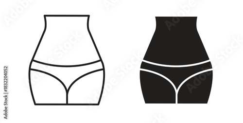 Women waist icon vector design. icon doodle hand drawn.