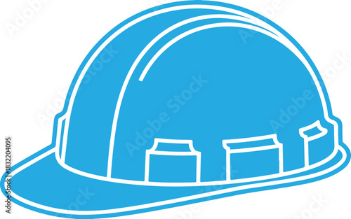 Hard hat icon vector illustration. Safety helmet silhouette for builder or engineer. construction helmet icon. Safety helmet.