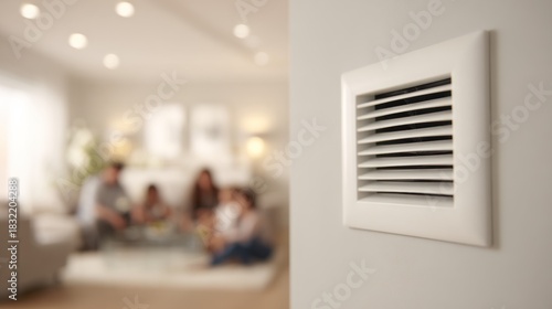 Air vent on wall in a modern interior