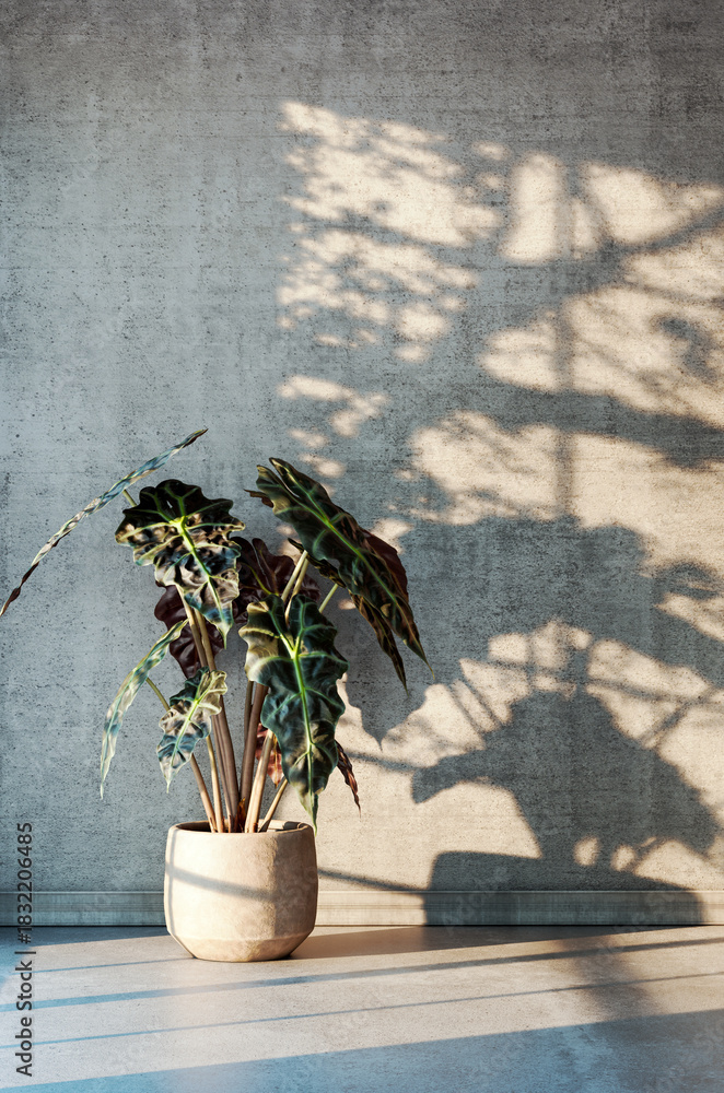 Fototapeta premium Large luxury modern bright interiors Living room mockup illustration 3D rendering image