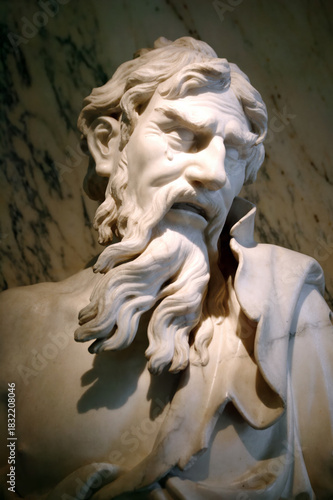 Heraclitus a famous ancient Greek philosopher who lived from 535-475BC and is often known as the weeping philosopher or the Riddler. Marble sculpture from Venice dating from about 1700-50