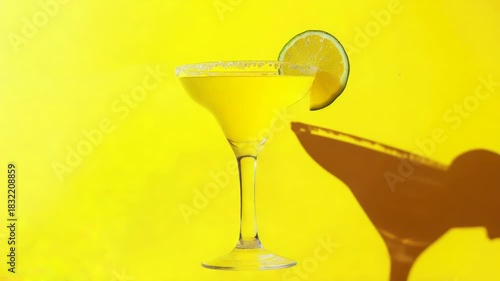 Video A person holding a refreshing drink with a lime slice, great for summer or a party