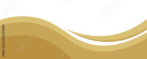 Vector gold line background curve element with white space for text and message design, overlapping layers, vector