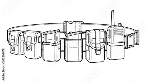 "War Accessories Line Art Collection