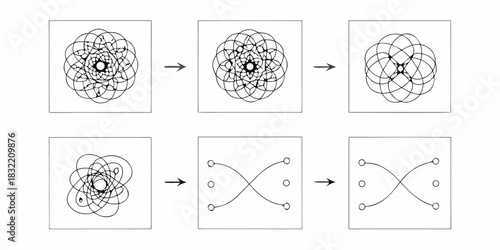 Evolution of geometric patterns and abstract diagrams
