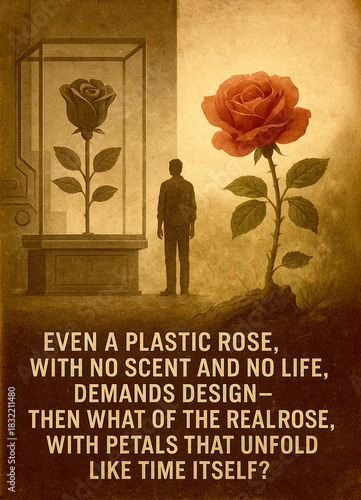 Sufi-Inspired Poster Asking: If Paper Birds Require Makers—Who Then Designed the Living Ones That Sing?