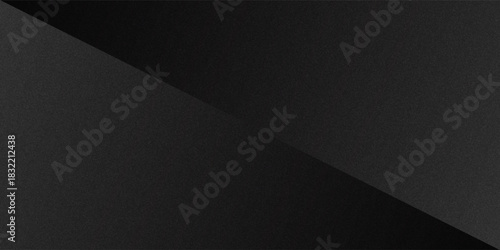 Modern black white abstract background. Minimal. Gradient. Dark grey banner with geometric shapes, lines, stripes, triangles. Design. Futuristic. Cut paper or metal effect.vector eps10
