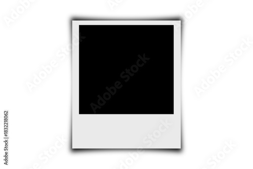 Polaroid Photo Frame Mockup. Album Card On Transparent Background. Retro Photo Template. Memories Card. Quick print camera shot