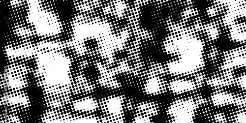 Background with monochrome dot texture. Polka dot pattern template. Modern trendy design in Vector Illustration