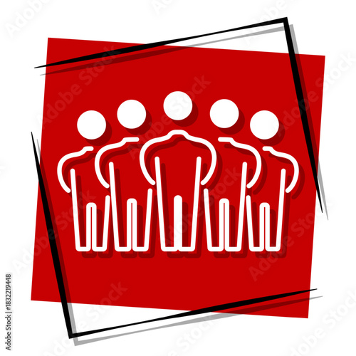 board of directors red banner in a frame. Vector illustration on a white background.