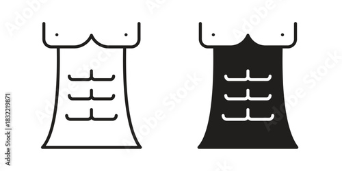 Abs icon symbol. Classic flat and linr style