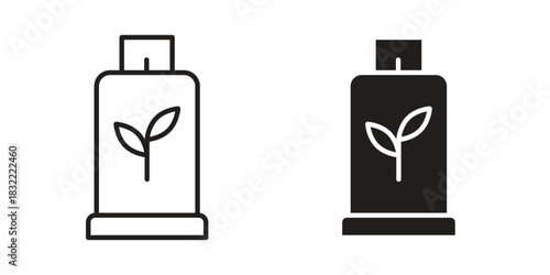 Biogas icon symbol. Classic flat and linr style
