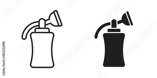 Breast pump icon symbol. Classic flat and linr style
