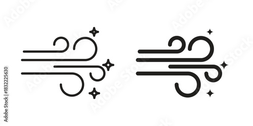 Clean Air icon symbol. Classic flat and linr style