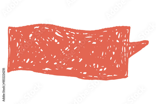 Text box chalkboard crayon speech bubble with sketchy hand drawn lines and subtle grain texture. Naive doodle marks blank for text.