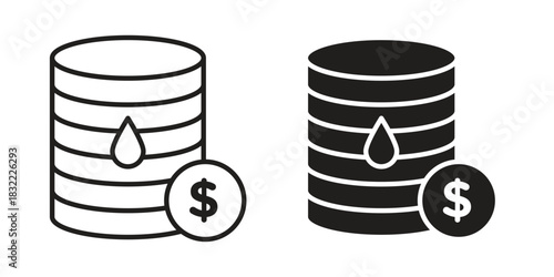 Commodity icon symbol. Classic flat and linr style