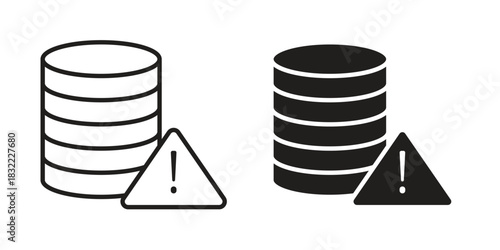 Data loss icon symbol. Classic flat and linr style
