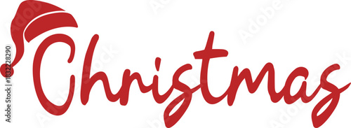 Christmas typography clip art design on plain white transparent isolated background for card, shirt, hoodie, sweatshirt, apparel, card, tag, mug, icon, poster or badge