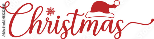 Christmas typography clip art design on plain white transparent isolated background for card, shirt, hoodie, sweatshirt, apparel, card, tag, mug, icon, poster or badge