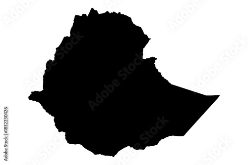 Ethiopia Silhouette Map illustration