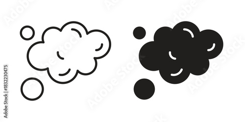 Foam icon symbol. Classic flat and linr style