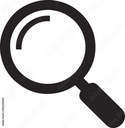 Magnifying glass icon. Search icon. Magnifying glass symbol. Loupe logo.
