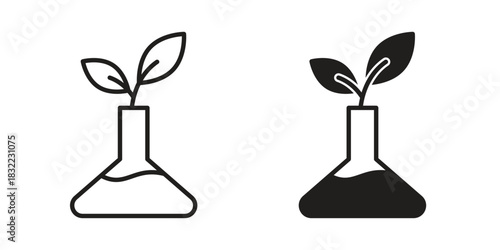 GMO icon symbol. Classic flat and linr style