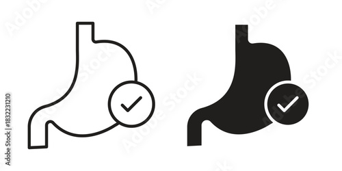 Good digestion icon symbol. Classic flat and linr style